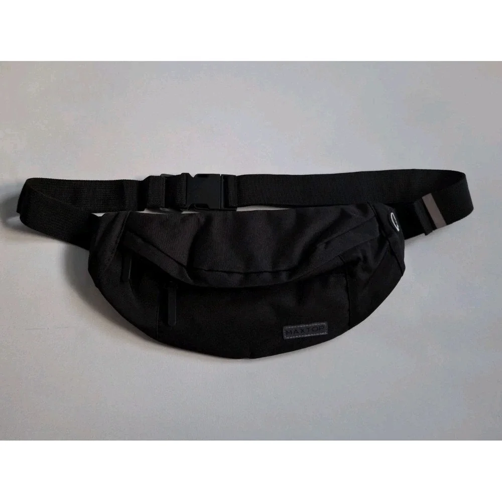 MAXTOP Fanny‎ Pack Unisex Multiple Compartments  4 Pockets  Black